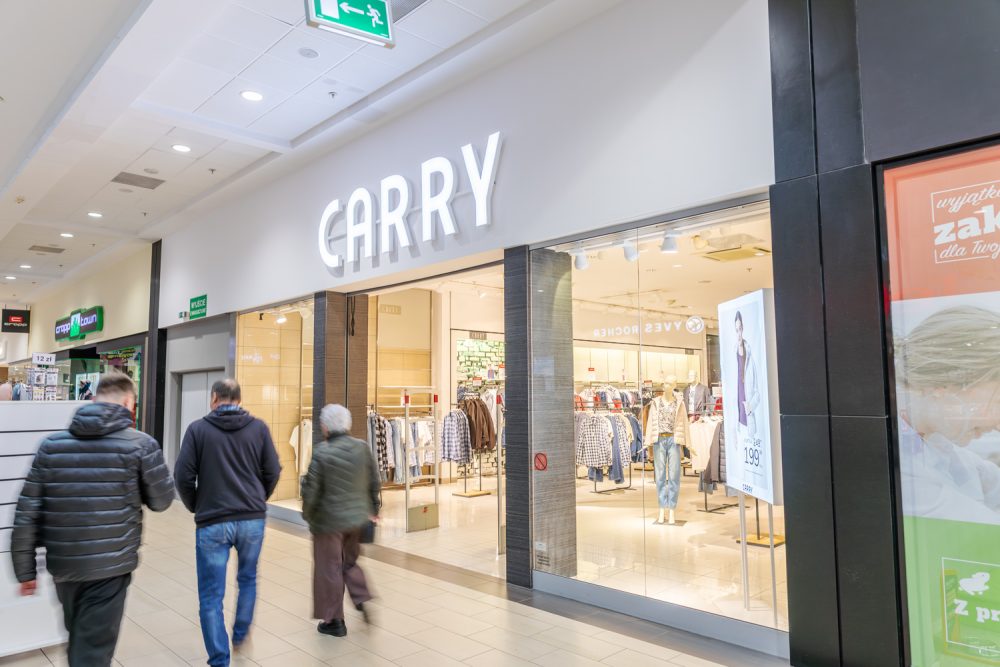 Witryna sklepu CARRY w M1 Czeladź