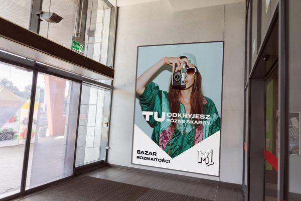 Baner zlokalizowany przy Rituals, Empik i Rossmann o wymiarach 3x4,5m i łącznej powierzchni 13,5 m2.