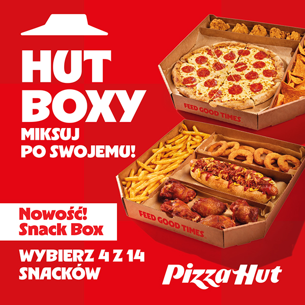 Grafika promująca ofertę Hut Boxy w Pizza Hut